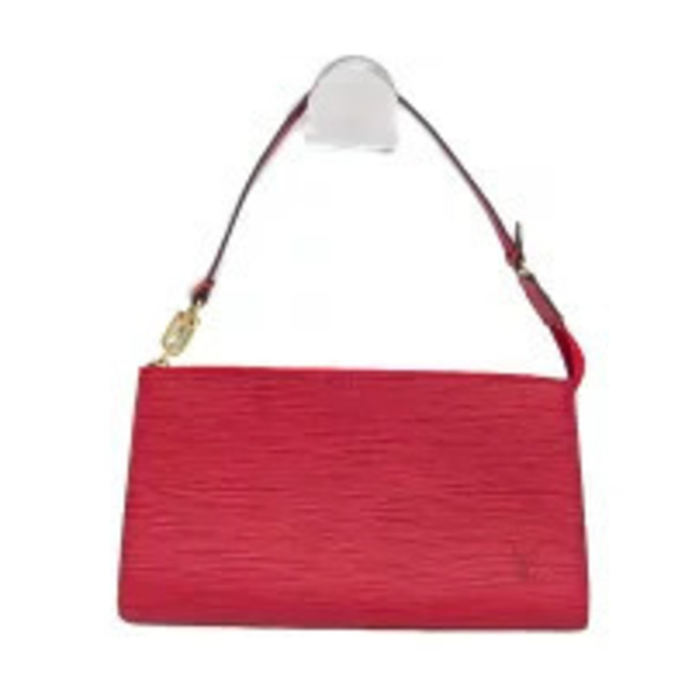 Louis Vuitton Epi Pochette Accessoires Top Handle Bag Leather Red